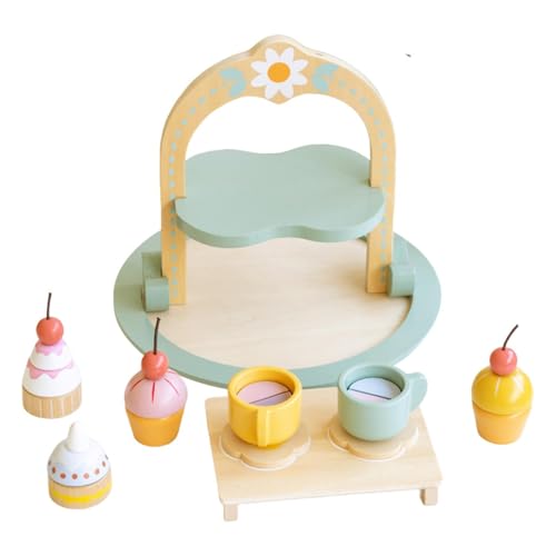 Teeset für Kinder, Holz-Küchen-Set, Spiel-Teeparty-Set. Das Kinder-Teeset wurde entwickelt, um Kreativität, soziale Fähigkeiten und fantasievolles Spielen bei kleinen Kindern zu inspirieren, von Jubepk