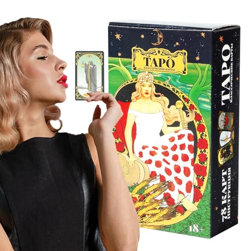 Waite Tarot-Deck für Wahrsagerei | Russische Version Tarotkarten mit Bedienungsanleitung | Standard-Tarot-Deck für Freunde Versammlung und Wahrsagung, Tarotkarten mit Handbuch (evtl. nicht in von Jubepk