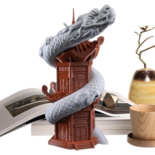 Wirbel-Design, Loong-Muster, 3D-Kunst-Drachen-Wirbel, Kinder-Drachen-Spielzeug, Wirbel-Tier-Tischdekorationen, dekorative Desktop-Statue, Neuheit, Tierspielzeug, entspannendes Spielzeug, bunte Statuen von Jubepk