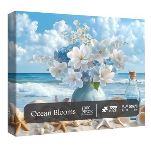 Blue Beach Puzzles, Kinder Lustiges Puzzle, Kreatives Jigsaw Board Game, Puzzle-Spielzeug für Lernen, Wohnzimmer, Study, Schlafzimmer, Kinder von Jubilofex