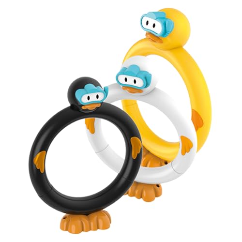 Cartoon-Entenpool-Spielzeug – Set mit Tauchringen zum Fließen | Verwenden Sie die bunten 3-teiligen Wasserspielzeuge für Kinder, Schwimmspaß im Freien, L Cartoon-Entenpool-Spielzeug – Set mit Tauchringen zum Fließen | Verwenden Sie die bunten 3-teiligen Wasserspielzeuge für Kinder, Schwimmspaß im Freien, L von Jubilofex