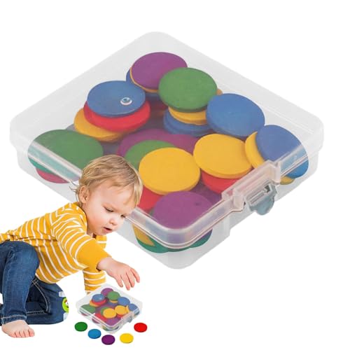 Counting Chips for Kids | Round Wooden Math 50 Pieces - School Teaching Supplies, Brain Developmental Toy for Birthday Holiday Counting Chips for Kids | Round Wooden Math 50 Pieces - School Teaching Supplies, Brain Developmental Toy for Birthday Holiday von Jubilofex