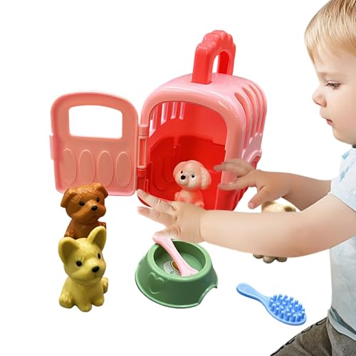 Dog Fingend Play Toy, 8 Stück, pädagogisches Fingerspielzeug, Featl Rollenspielzeug, Hundetransport-Spielzeug-Set für 3+ und Mädchen Dog Fingend Play Toy, 8 Stück, pädagogisches Fingerspielzeug, Featl Rollenspielzeug, Hundetransport-Spielzeug-Set für 3+ und Mädchen von Jubilofex