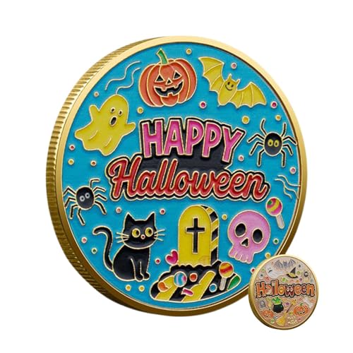 Halloween Memorial - Sammlerfassungsmünze, Beängstigendes Souvenir -Token | Gedenkmünze Für Haunted Night, Gruselige Partygeschenk, Horrorliebhaber, Trick- Oder Behandlungsbereichen, Sammler In L Halloween Memorial - Sammlerfassungsmünze, Beängstigendes Souvenir -Token | Gedenkmünze Für Haunted Night, Gruselige Partygeschenk, Horrorliebhaber, Trick- Oder Behandlungsbereichen, Sammler In L von Jubilofex