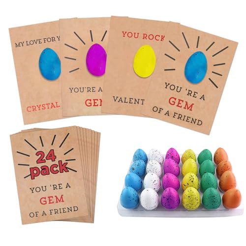 Horching Egg Toy – 24 Stück Dinosaurier-Eier wachsen im Wasser – Ei wachsen in einem Wasserriss mit einer passenden Farbe, Geschenke für Valentinstagsspielzeug Horching Egg Toy – 24 Stück Dinosaurier-Eier wachsen im Wasser – Ei wachsen in einem Wasserriss mit einer passenden Farbe, Geschenke für Valentinstagsspielzeug von Jubilofex
