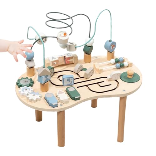 Jubilofex Aktivitätstisch - Holz Aktivitätszentrum Spieltisch,Lernspielzeug Für Kinder Familie Indoor Outdoor Geburtstag Weihnachten Geschenkidee Jubilofex Aktivitätstisch - Holz Aktivitätszentrum Spieltisch,Lernspielzeug Für Kinder Familie Indoor Outdoor Geburtstag Weihnachten Geschenkidee von Jubilofex