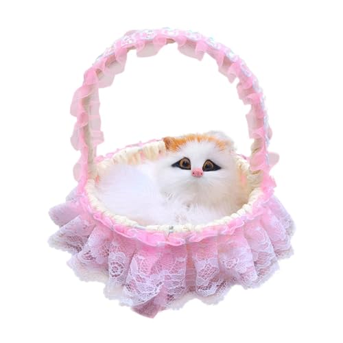 Jubilofex Katze Plüschsimulation, realistisches handgemachtes Plüschspielzeug, Desktop-Puppenspielzeug für Puppen Plüsch Katze und realistisch mit hängendem Korb Jubilofex Katze Plüschsimulation, realistisches handgemachtes Plüschspielzeug, Desktop-Puppenspielzeug für Puppen Plüsch Katze und realistisch mit hängendem Korb von Jubilofex