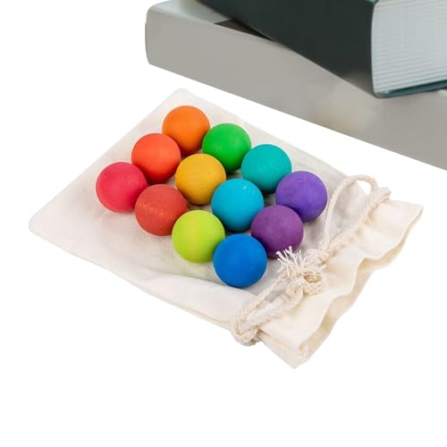 Jubilofex Kleine Regenbogen-Kugeln aus Holz | 12 Stück Farbsortierkugeln | Lernspielzeug zum Sortieren und Zählen mit Griff für Kleinkinder, Mädchen und, Spielaktivität zu Hause Jubilofex Kleine Regenbogen-Kugeln aus Holz | 12 Stück Farbsortierkugeln | Lernspielzeug zum Sortieren und Zählen mit Griff für Kleinkinder, Mädchen und, Spielaktivität zu Hause von Jubilofex