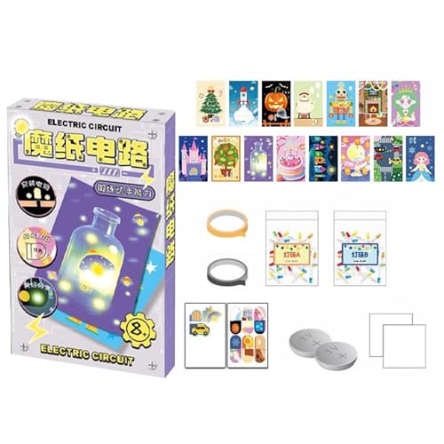 Jubilofex Lernspielzeug Wissenschaft Experimente,Elektronik Experimentier-Set für Kinder - Bastelset Für Leuchtende Grußkarten Mit Praxisnahen Lerneinheiten Für Und Schüler Jubilofex Lernspielzeug Wissenschaft Experimente,Elektronik Experimentier-Set für Kinder - Bastelset Für Leuchtende Grußkarten Mit Praxisnahen Lerneinheiten Für Und Schüler von Jubilofex
