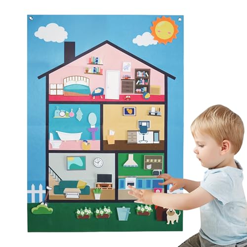 Jubilofex Lerntafel aus Filz, Wandtafel aus Filz | Interaktives Spiel wiederverwendbar für Spielzimmer, Kindergarten, Vorschule, Geschichte, Klassenzimmer ab Jubilofex Lerntafel aus Filz, Wandtafel aus Filz | Interaktives Spiel wiederverwendbar für Spielzimmer, Kindergarten, Vorschule, Geschichte, Klassenzimmer ab von Jubilofex