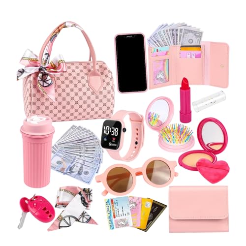 Jubilofex Spieltasche für kleine Mädchen – Handtasche Baby mit Make-up Spielzeug | Make-up-Zubehör Prinzessin und Spiele Kostüm für Jugendliche Jubilofex Spieltasche für kleine Mädchen – Handtasche Baby mit Make-up Spielzeug | Make-up-Zubehör Prinzessin und Spiele Kostüm für Jugendliche von Jubilofex