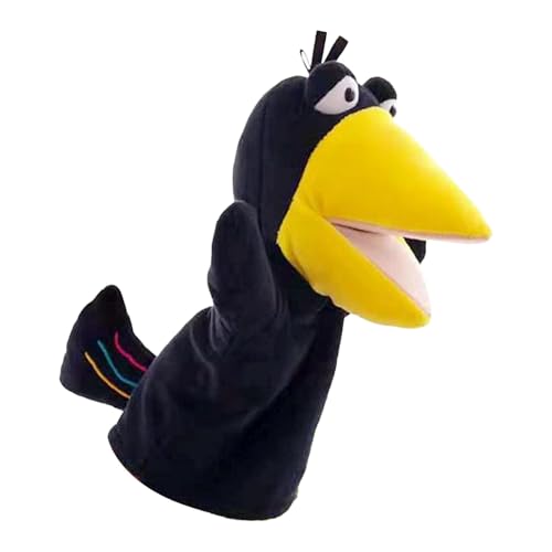 Puppen für Kinder | Crow Socken Puppe | Ausgestopfte Tierpuppen für, Krähegefüllte Puppen für Kinder mit beweglichen Mund von Jubilofex