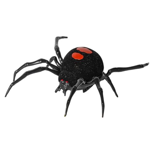 Simulation Black Spider, Streich gefälschter schwarzer Spinnen Simulation Spielzeug, Gag Witz Gadget Erwachsene und Kinder Spielen Innenkatze Begleiter für Reisen, Klassenzimmer von Jubilofex