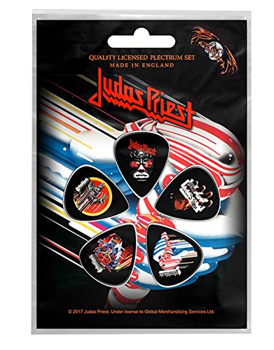 Unbekannt Judas Priest Plectrum Pack Guitar pick x 5 Band logo british Steel Nue offiziell von Judas Priest