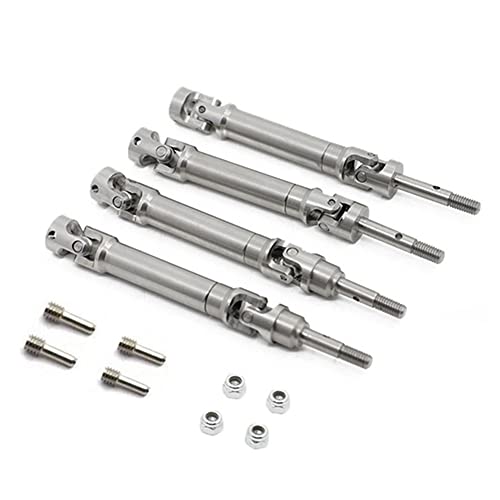 Jufjsfy 4 Stück Antriebswelle aus Edelstahl aus CVD-Metall für 1/10 Slash Stampede VXL 4WD Teile Upgrade Auto Fernbedienung von Jufjsfy