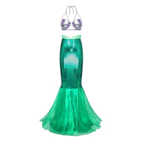 Jugaoge Damen Neckholder Meerjungfrau Top und Lack Leder Optik Rock Fischschuppen Print Tanzrock mit Rüschen Motto Party Gogo Outfits Clubwear Typ B XXL Jugaoge Damen Neckholder Meerjungfrau Top und Lack Leder Optik Rock Fischschuppen Print Tanzrock mit Rüschen Motto Party Gogo Outfits Clubwear Typ B XXL von Jugaoge