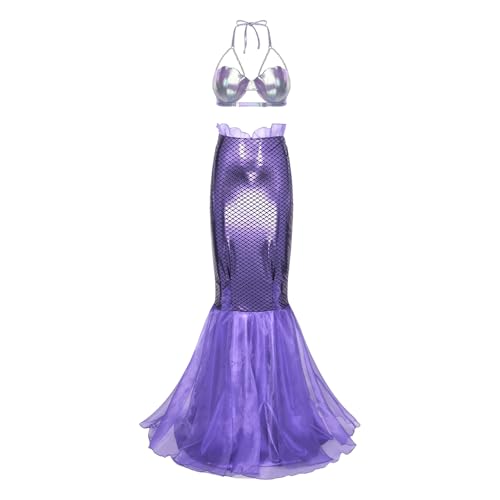 Jugaoge Damen Neckholder Meerjungfrau Top und Lack Leder Optik Rock Fischschuppen Print Tanzrock mit Rüschen Motto Party Gogo Outfits Clubwear Typ C S Jugaoge Damen Neckholder Meerjungfrau Top und Lack Leder Optik Rock Fischschuppen Print Tanzrock mit Rüschen Motto Party Gogo Outfits Clubwear Typ C S von Jugaoge