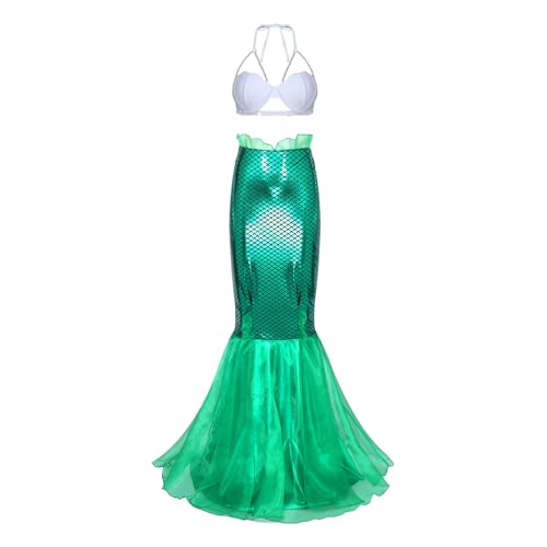 Jugaoge Damen Neckholder Meerjungfrau Top und Lack Leder Optik Rock Fischschuppen Print Tanzrock mit Rüschen Motto Party Gogo Outfits Clubwear Typ E XXL Jugaoge Damen Neckholder Meerjungfrau Top und Lack Leder Optik Rock Fischschuppen Print Tanzrock mit Rüschen Motto Party Gogo Outfits Clubwear Typ E XXL von Jugaoge