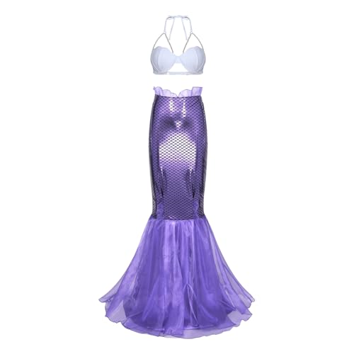 Jugaoge Damen Neckholder Meerjungfrau Top und Lack Leder Optik Rock Fischschuppen Print Tanzrock mit Rüschen Motto Party Gogo Outfits Clubwear Typ F S Jugaoge Damen Neckholder Meerjungfrau Top und Lack Leder Optik Rock Fischschuppen Print Tanzrock mit Rüschen Motto Party Gogo Outfits Clubwear Typ F S von Jugaoge