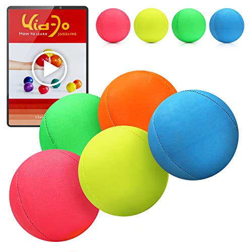 Juggle Dream 5X Pro Thud Jonglierbälle - Set mit 5 professionellen Jonglierbällen mit kostenlosem Online-Lernvideo, für Anfänger und Experten (Gemischt) von Juggle Dream