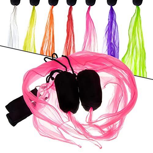 Juggle Dream Mini Schal POI Set – Übe das Jonglieren von Spinning Poi, Weiche Köpfe Spirale Soft-Pois Übungs-Junior-Kit mit Lernvideo (Rosa) von Juggle Dream