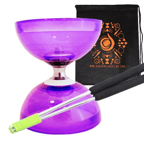 Purple Cyclone Quartz II Triple Bearing Diabolo mit Aluminium 'Metall' Sticks und Tragetasche - Pro Clutch Diablo Set Purple Cyclone Quartz II Triple Bearing Diabolo mit Aluminium 'Metall' Sticks und Tragetasche - Pro Clutch Diablo Set von DREAMWORKS TROLLS