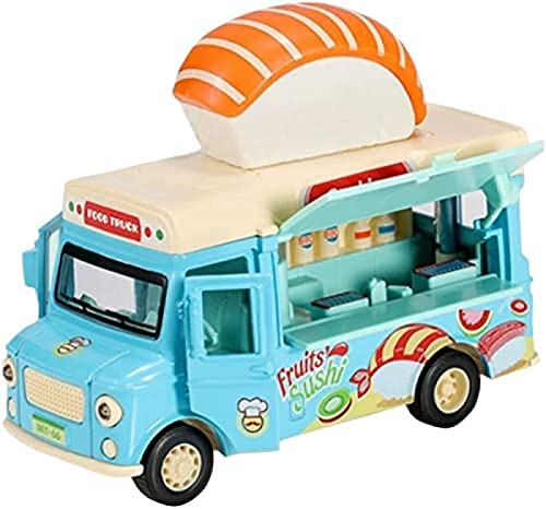 Legierung Sushi Wagen Spielzeug Modell Spielzeug Kinder Spielzeug Auto, Junge Und Mädchen Spielen Haus Eis Eis Bus Legierung Spielzeug Auto, Baby Simulation Zurückziehen Esszimmer Auto von JuiShNen