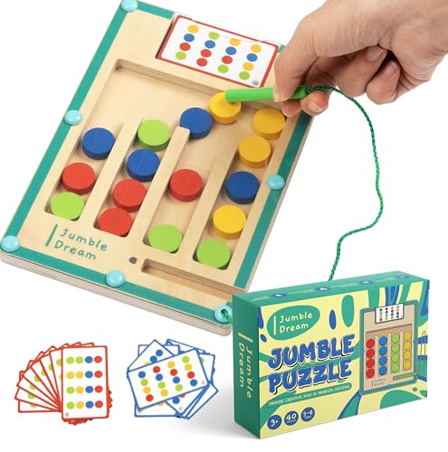 Jumble Puzzle, magnetisch, farblich passendes Spielzeug, Spiel 3+, Montessori und sensorisch inspiriertes pädagogisches Labyrinth-Spielzeug für Kleinkinder und Kinder im Alter von 3–6 Jahren, von Jumble Dream