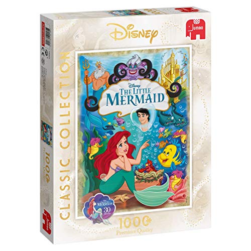 Jumbo Puzzles 18822 Classic Collection The Little Mermaid 1000 pcs Disney, Bunt, 68x49cm von Jumbo