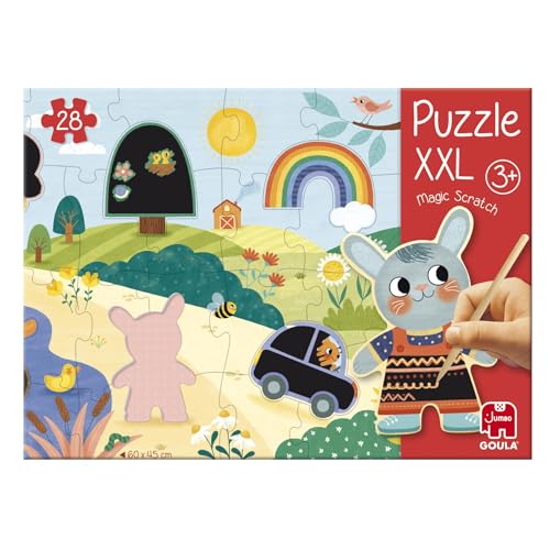 GOULA - XXL-Zauber-Kratz-Puzzle - 28 Teile von Jumbo Spiele GmbH