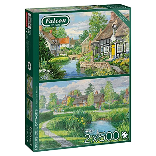 Jumbo 11289 Riverside Cottages-2x 500 Teile Zubehör, Mehrfarben, 1000 von Jumbo