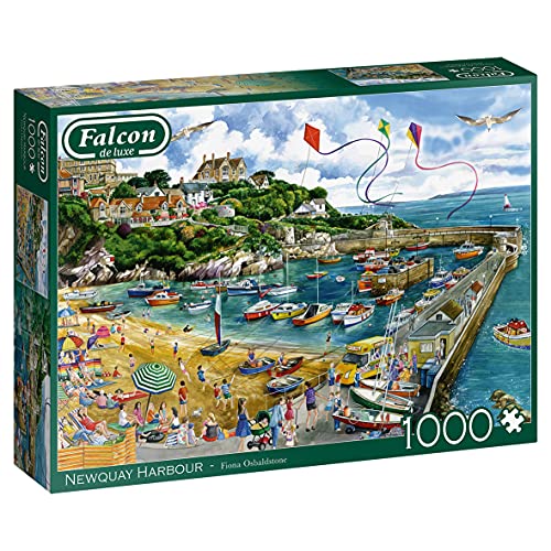 Jumbo 11290 Newquay Harbour-1000 Teile Falcon de Luxe Hummer Puzzlespiel, Mehrfarben von Jumbo