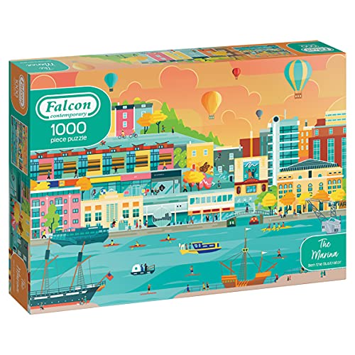 Jumbo, Falcon Contemporary - The Marina, Puzzle für Erwachsene, 1000 Teile von Jumbo