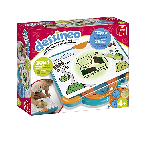 Jumbo Spiele Dessineo Zeichnen lernen - Lernspiel zum Malen und Zeichnen - für Kinder ab 4 Jahren von Jumbo