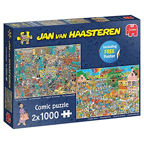 Jan Van Haasteren, Musik, Shop & Urlaubsfieber, Puzzle 1000 Teile Erwachsene X 2 von Jan van Haasteren