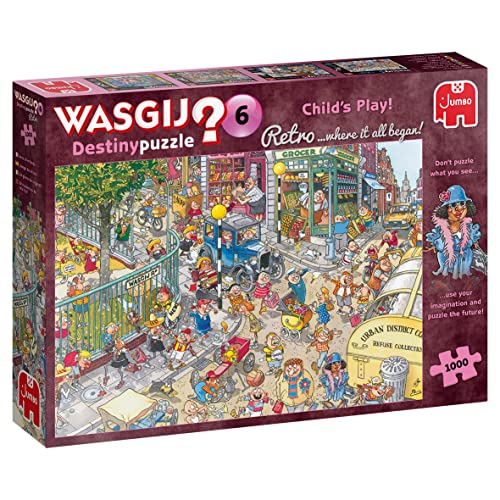 Jumbo Spiele Wasgij Retro Destiny 6 Kinderspiel - Puzzle 1000 Teile von Jumbo