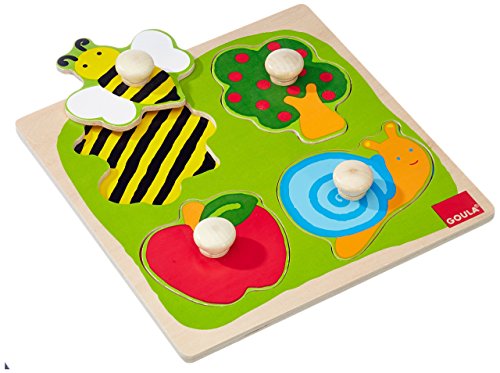 Goula D53010 Holzpuzzle Garten Holzspielzeug für Kleinkinder, Ab 1 Jahr von Goula