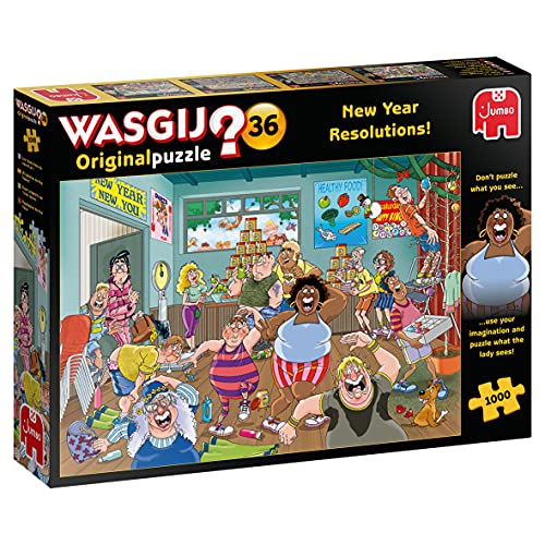 Wasgij 25000 Original 36-Gute Vorsätze fürs Neue Jahr-1000 Teile Puzzlespiel, Mehrfarben von Jumbo