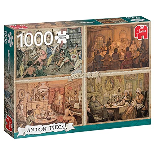 Falcon 18856 Unterhaltung im Wohnzimmer-1000 Teile Puzzlespiel, Mehrfarben von Jumbo