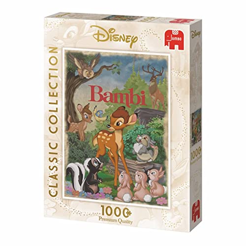 Jumbo Puzzles 19491 Classic Collection Bambi, Disney Puzzle, 1.000 Teile, Mehrfarbig, 1000 von Disney