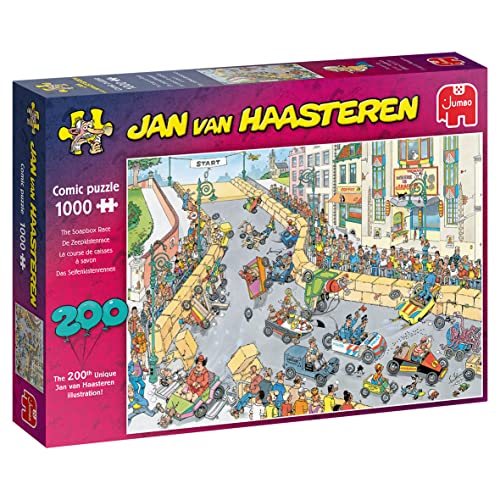 Jan van Haasteren Jumbo Spiele Jan van Haasteren Seifenkistenrennen - Puzzle 1000 Teile JUM20053 Mehrfarbig von Jumbo