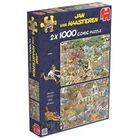 Jumbo Spiele - Jan van Haasteren - Safari & Sturm, 2x 1000 Teile von Jumbo Spiele