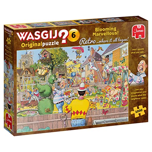 Wasgij 25014 Retro Original 6-Blühende Pracht-1000 Teile-Puzzle für Erwachsene Puzzlespiel, Mehrfarbig, Beere von Jumbo