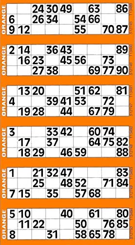 Bingosupermarket - 6 Brettchen und 600 riesige Ticket von Bingo orange von Disney