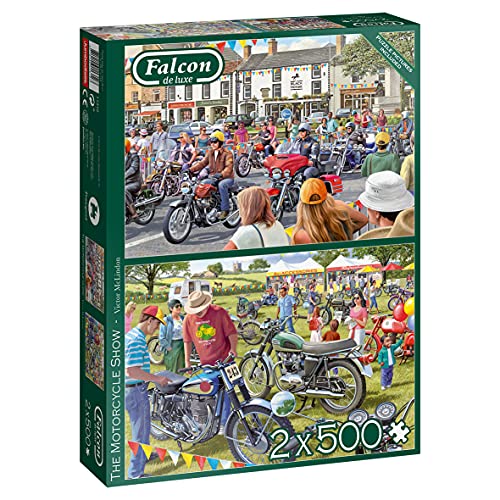 Falcon 11312 The Motorcycle Show-2x500 Teile Puzzlespiel, Mehrfarben Falcon 11312 The Motorcycle Show-2x500 Teile Puzzlespiel, Mehrfarben von Falcon