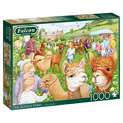Falcon Jumbo Spiele Falcon The Alpaca Farm 1000 Teile - Puzzle für Erwachsene von Jumbo