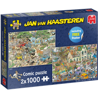 JUMBO 19001 Puzzle Jan van Haasteren - Safari & Sturm - 2x 1000 Teile von Jumbo