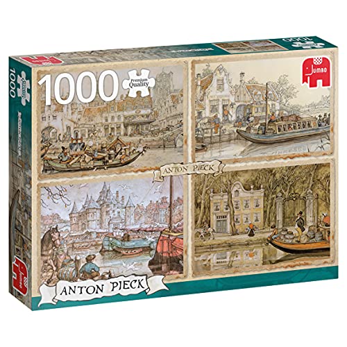 Jumbo 18855, Schiffe Boote im Kanal, Anton PIECK Puzzles 1000 Teile, bunt, Talla única von Jumbo