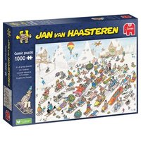 JUMBO SPIELE 1110100025 Puzzle 1000 Teile Jan van Haasteren - Es geht nur bergab von Jumbo