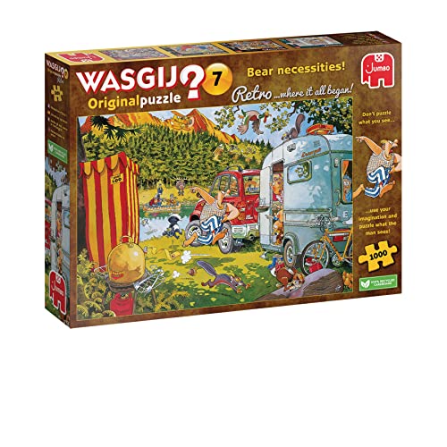 Wasgij, Retro Original 7 - Bär beim Camping!, Puzzle 1000 Teile Erwachsene von Jumbo